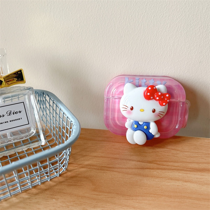 Vỏ Bảo Vệ Hộp Sạc Tai Nghe Bluetooth Không Dây Airpods1 / 2 3 Pro Pro2 Air Pods Pro 3 Hình Mèo kt Ốp