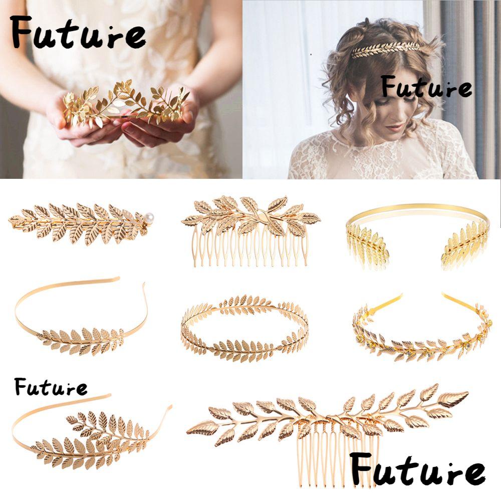 FUTURE Retro Bride Headbands Tiara Hair Hoop Leaves Hair Bands Hair Combs Hair Jewelry Headwear|Wedding Hair Crown