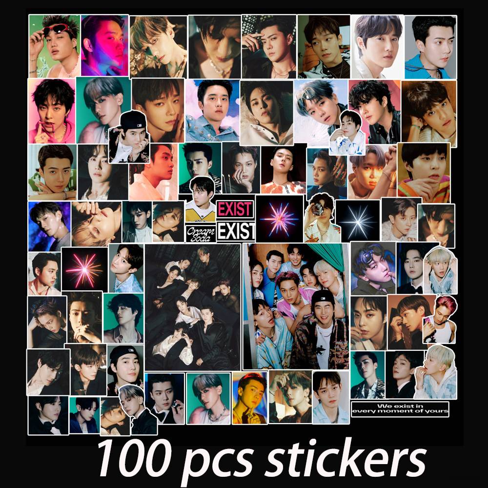 Bộ 100 Sticker EXO Dán Trang Trí