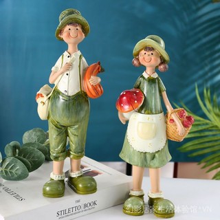 Creative classical style valentine's day gift country children ornaments resin crafts home decoration bedroom decoration DCWH