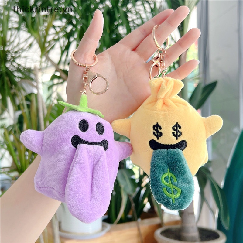 Móc Khóa Hình Ma Lưỡi Dài 10CM Nhồi Bông Đáng Yêu