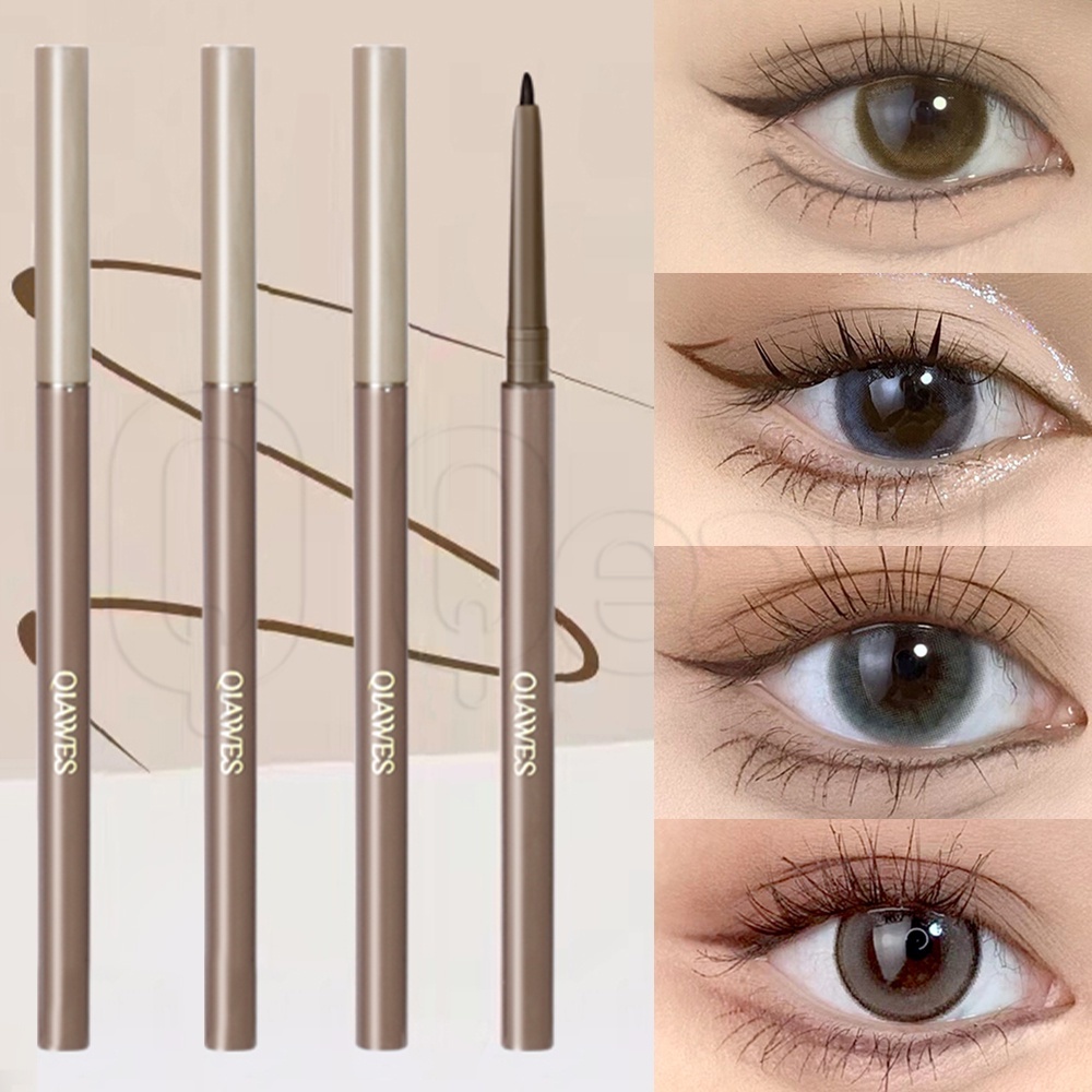 Bút Kẻ Mắt Qiwes Màu Lì Siêu Mịn / Bút Kẻ Mắt Tự Nhiên Mượt Mà Chống Thấm Nước Lâu Trôi Nhanh Khô Làm Sáng Da