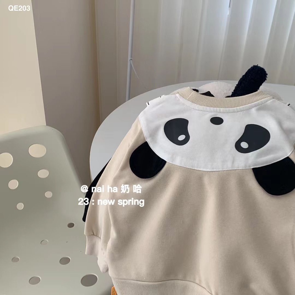 Áo Sweater Hình Gấu Trúc Phong Cách Đường Phố Thời Trang Xuân Thu Mới Cho Bé Trai