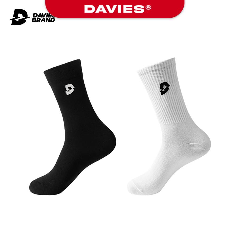 DAVIES Tất cổ cao unisex Socks D Logo