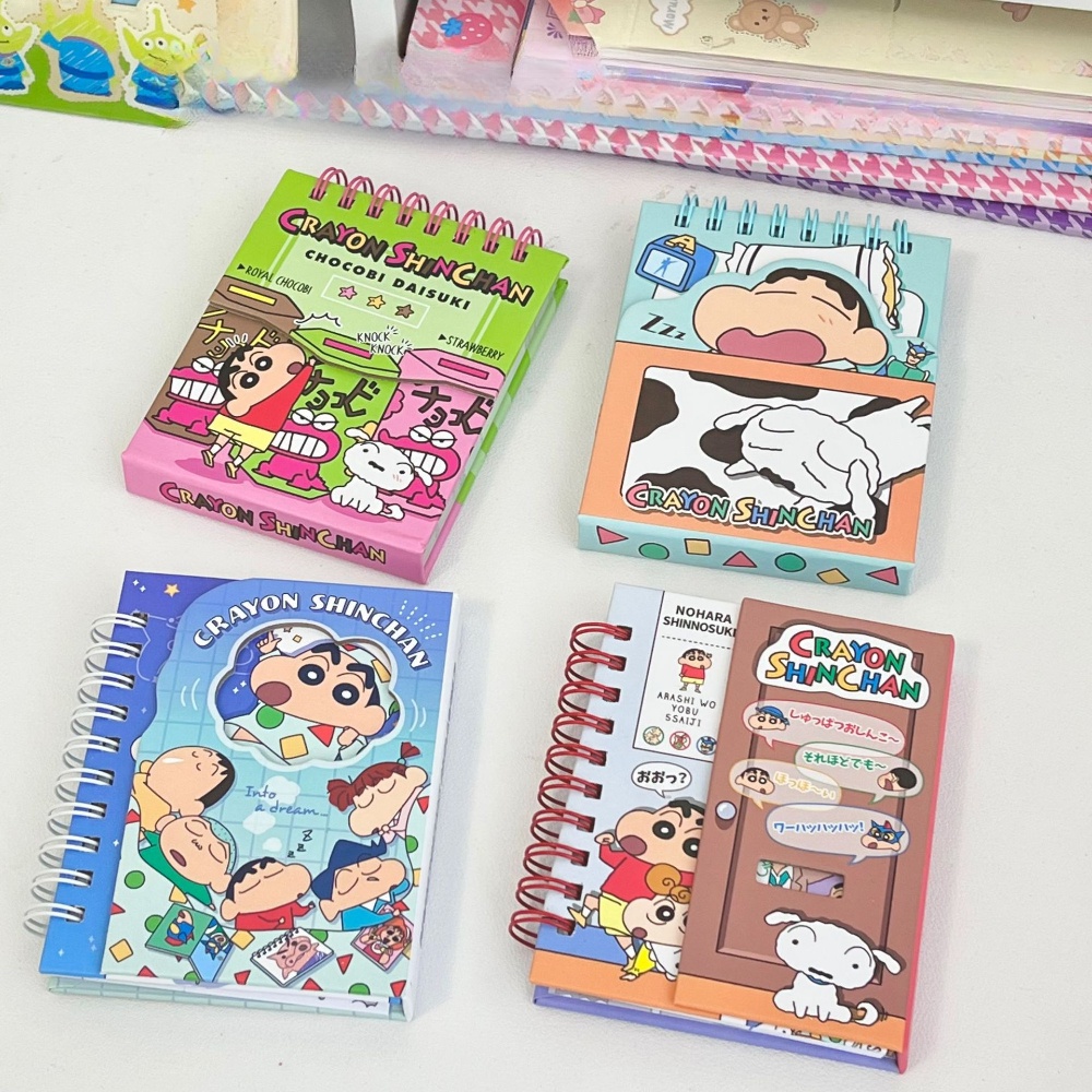 Sổ Tay Ghi Chú Họa Tiết Hoạt Hình Cậu Bé Bút Chì Shin-chan Dễ Thương