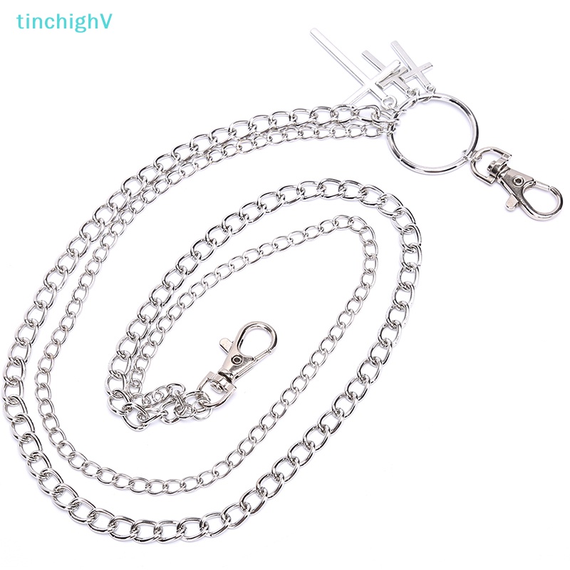 Dây Xích Đeo Thắt Lưng Hai Lớp Dài Có Móc Khóa Trang Sức Quần Jean Cho Nam Và Nữ