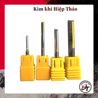 Mũi dao CNC 2 me thẳng mũi phay gỗ lưỡi cắt mdf thân 2 3 4 6mm Vàng CNC2M-TV