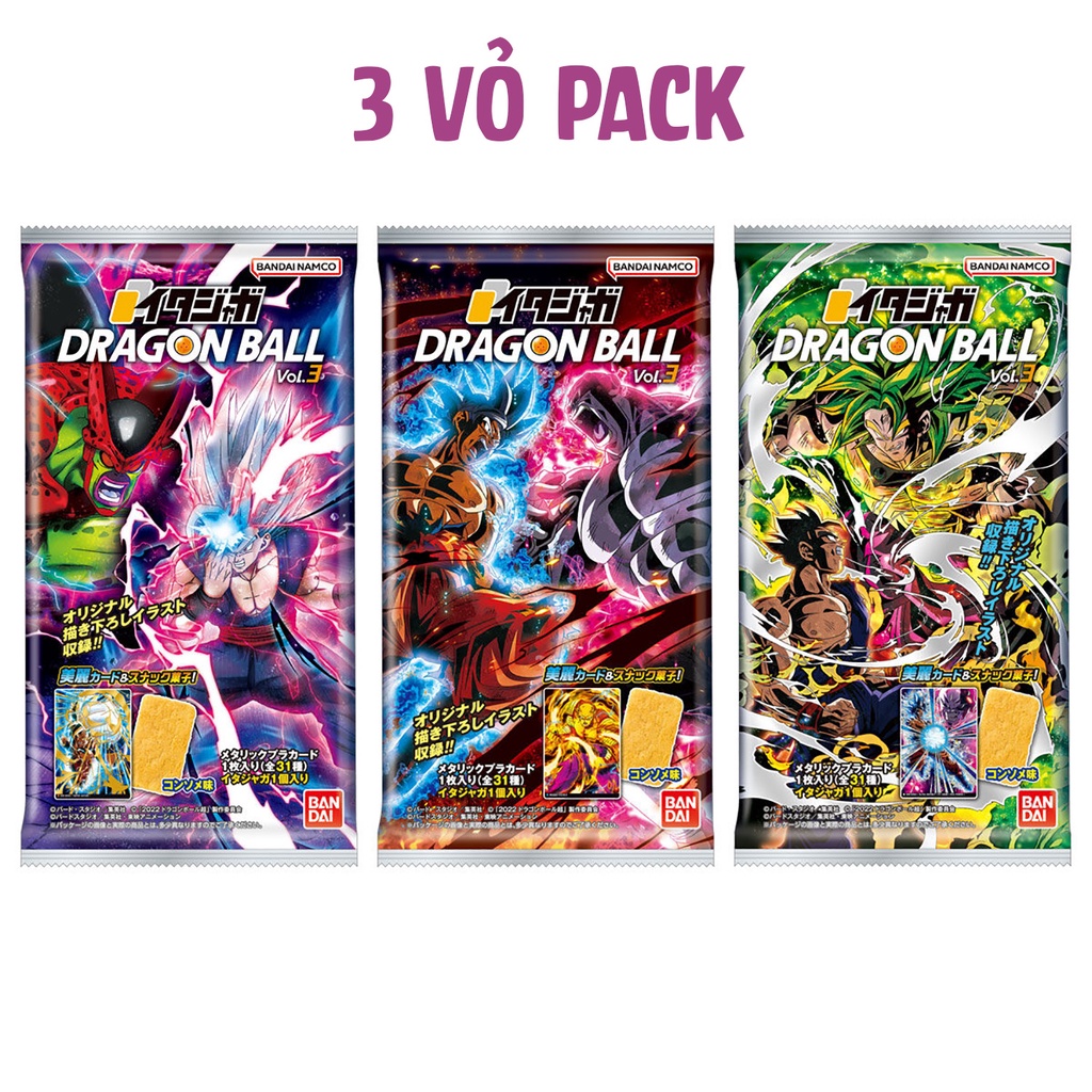 Pack nhân phẩm Itajaga kèm thẻ Dragon Ball chính hãng Bandai - card Dragon Ball