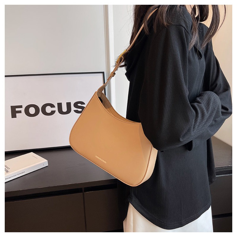 IELGY Túi Xách Đeo Vai Màu Trơn Phong Cách Phương Tây Thời Trang