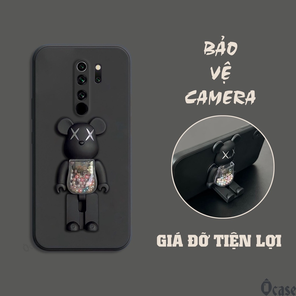 Ốp lưng Xiaomi Redmi Note 8 Pro / Redmi 9 mô hình gấu kiêm giá đỡ tiện dụng