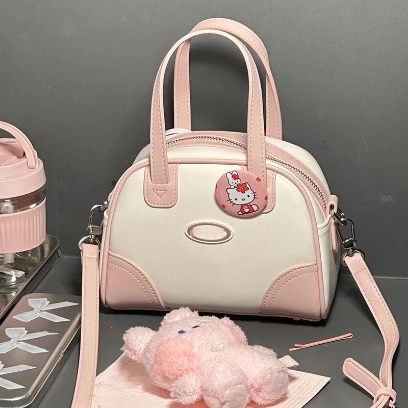 Túi Đeo Vai mini Boston Màu Hồng Thời Trang Mùa Hè Cho Nữ