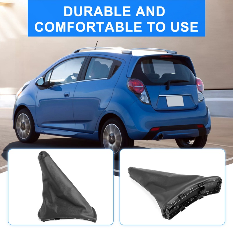 Bọc Phanh Tay Bằng Da PU Màu Đen Cho Chevrolet Spark 2011-2016