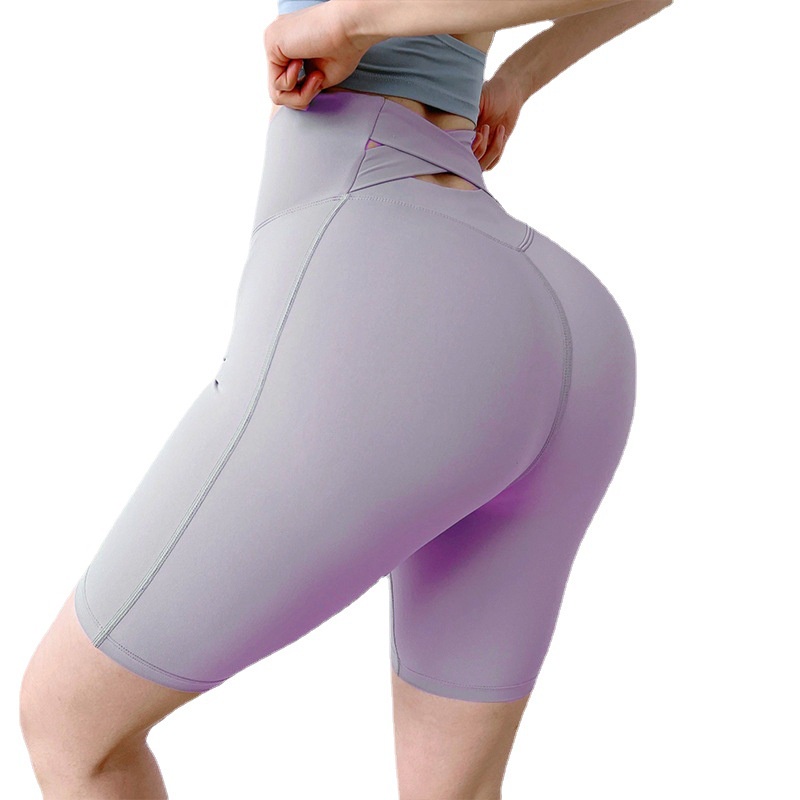 Deukio Quần Short Thể Thao Lưng Cao Co Giãn Khô Thoáng Nhanh Thời Trang Cho Nữ