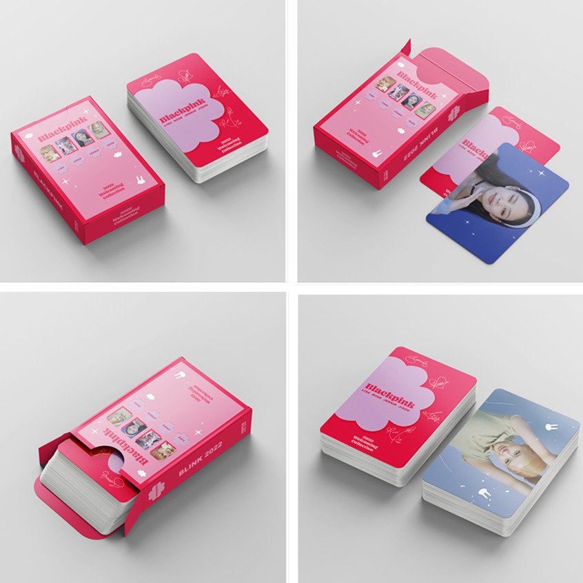 55pcs/box BLACK-PINK 2022 The Album BORN PINK Photocards Jennie Rose Jisoo Lisa Lomo Cards Black Pink Kpop Postcards New Arrivals