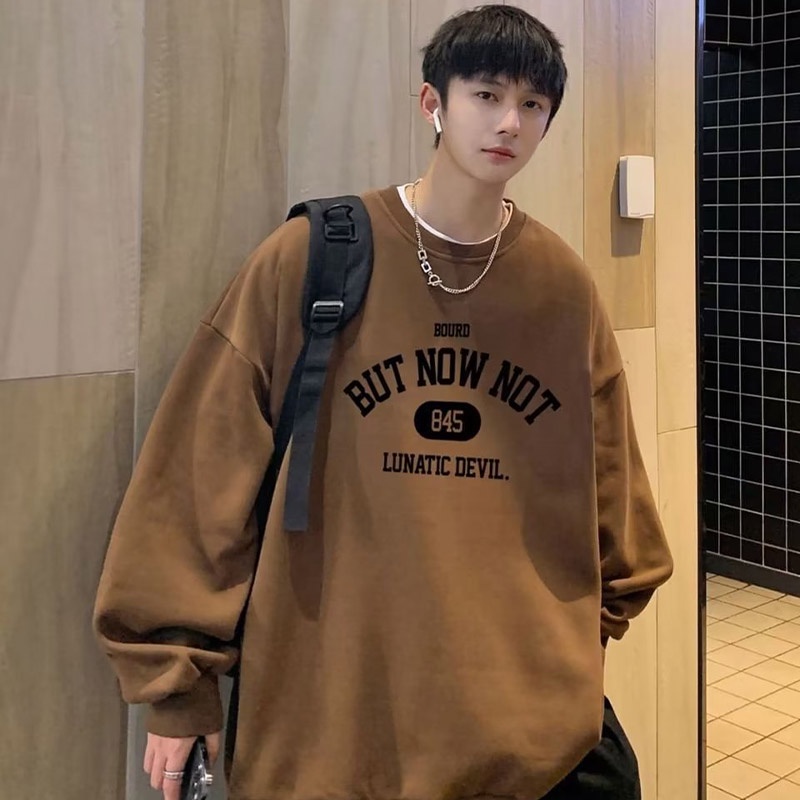 Áo thun AOKANG tay dài in chữ thời trang dành cho nam