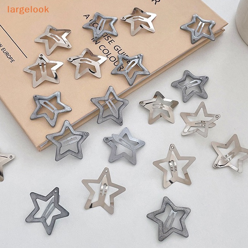 Set 10 Kẹp Tóc Hình Ngôi Sao 3cm Bằng Kim Loại Màu Sắc Ngọt Ngào Cho Bé Gái