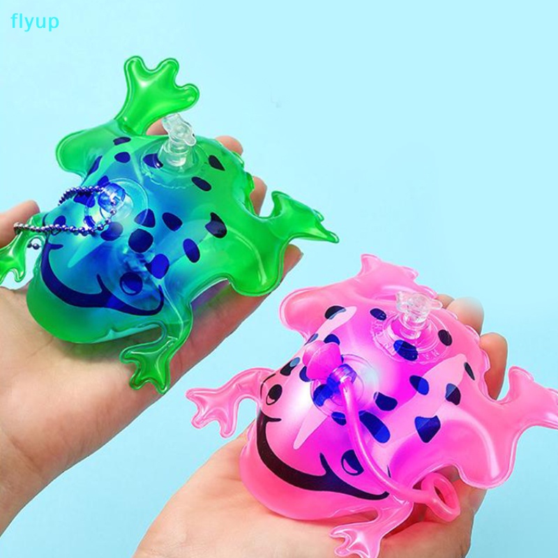 1 Bong Bóng Bơm Hơi Hình Ếch Phát Quang Kích Thước 11 / 20cm Trang Trí Tiệc