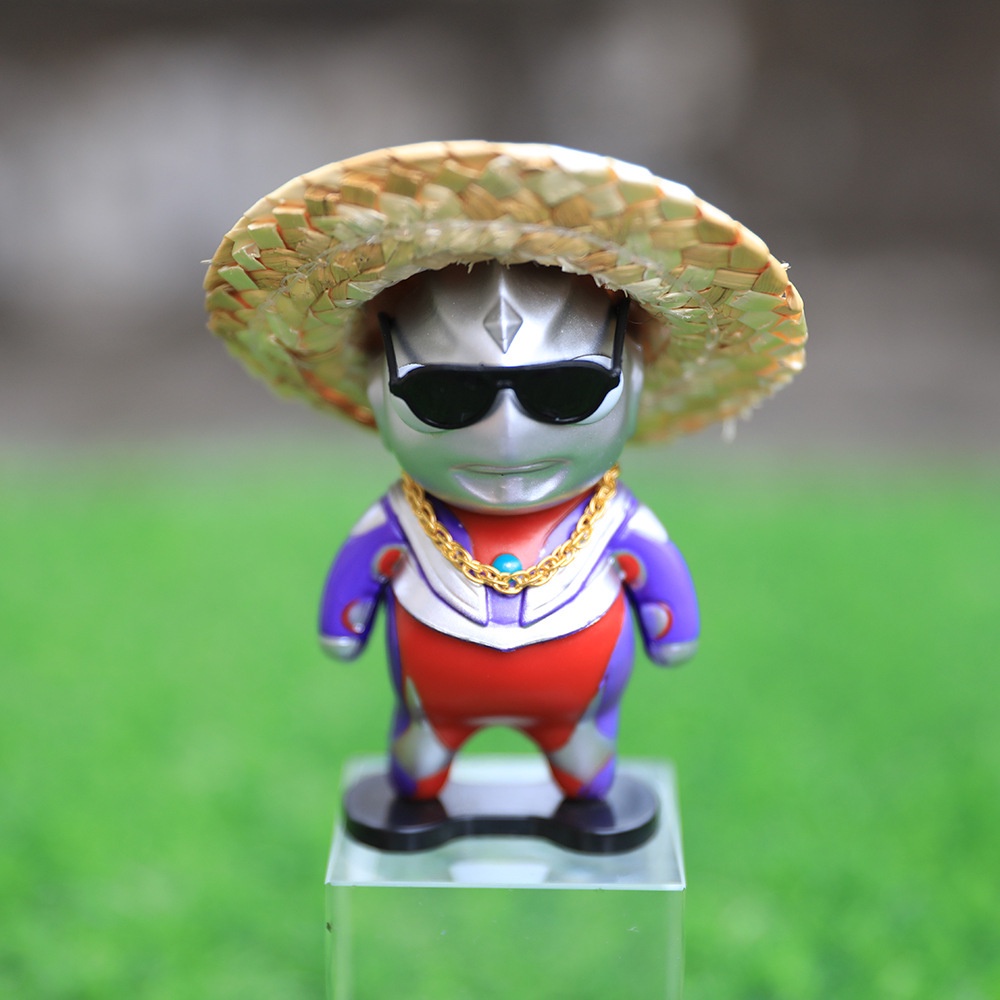 Cool cute fat ultraman tiga action figure gift for kids collections car ornament sunglasses đồ chơi mũ rơm cho trẻ em mới
