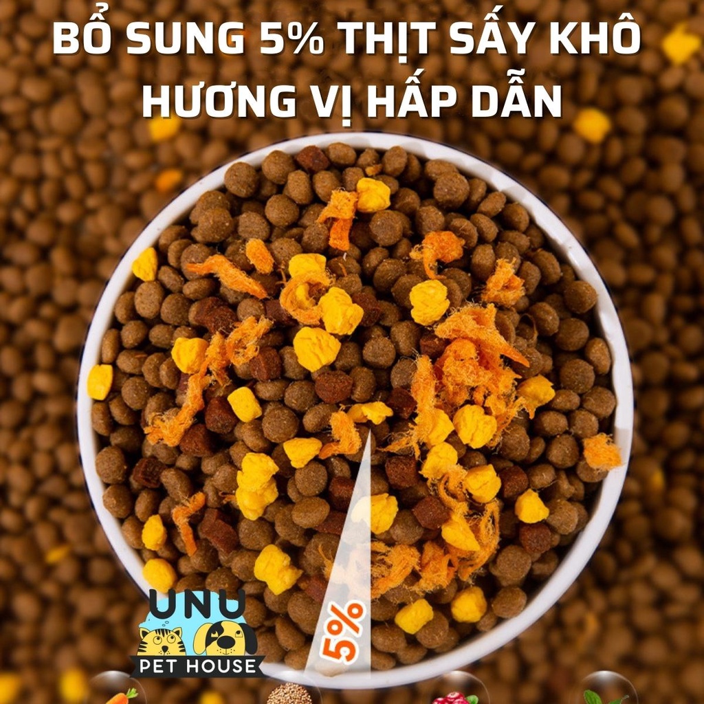 Hạt cho mèo DONGPET mix cùng thịt sấy khô chuyên dành cho mèo kén ăn gói dùng thử – UNU Pet House