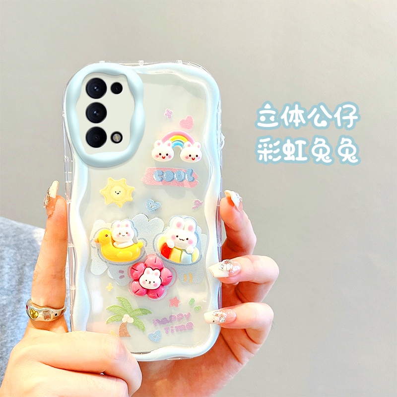 Ốp lưng oppo reno 5 ốp oppo reno 5 ốp lưng dễ thương kem cạnh điện thoại ba chiều hình búp bê hình búp bê soft case full case nygz