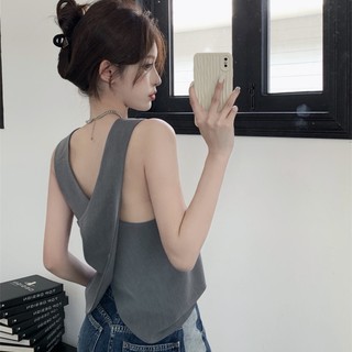 Áo Thun Nữ Không Tay Vạt Chéo Sau Lưng Thời Trang