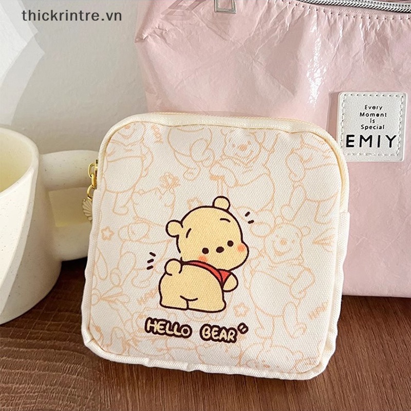Thi kawaii pochacco lưu trữ khăn ăn vệ sinh cô gái dễ thương sinh viên thời kỳ vật lý vệ sinh lưu trữ di động túi vải quà tặng vn