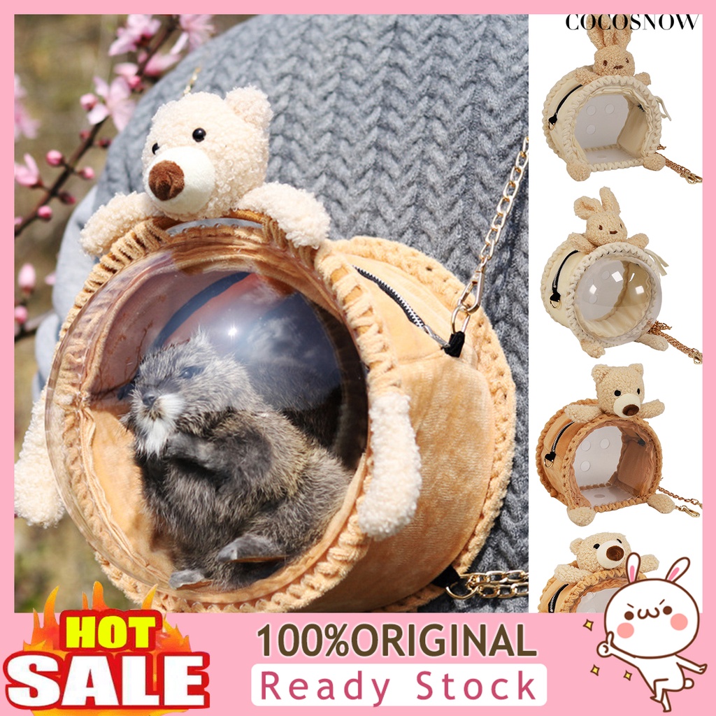 Túi vận chuyển vật nuôi búp bê dễ thương thoáng khí trang trí động vật di động hamster chinchilla túi đeo vai du lịch cho ngoài trời