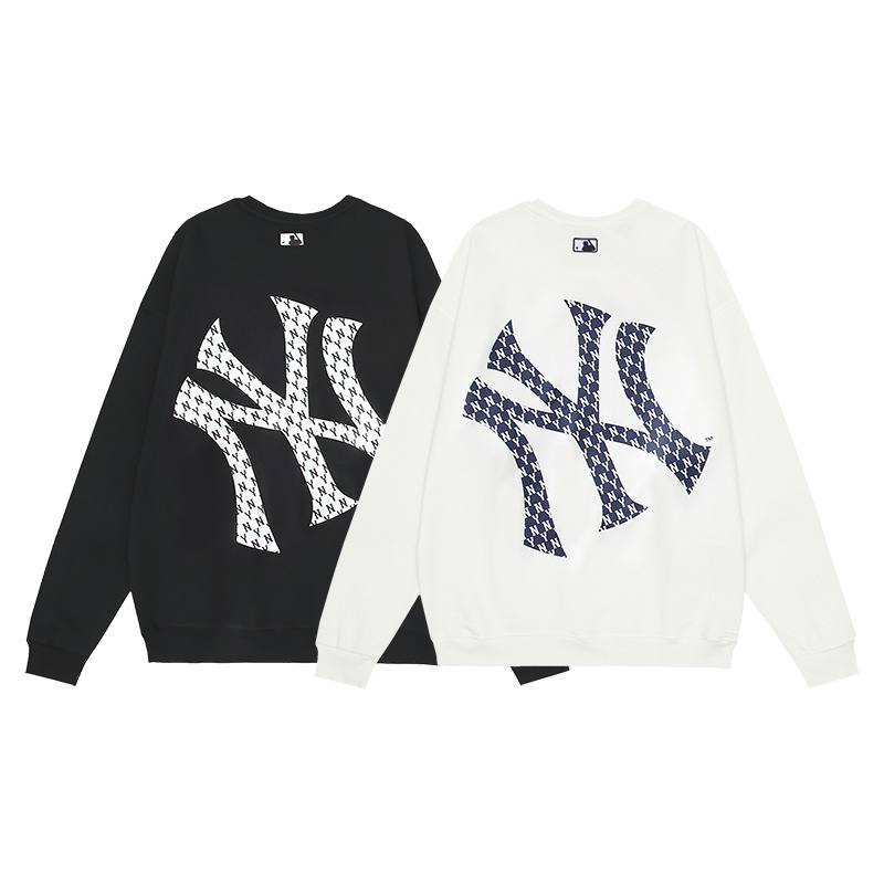 Áo Thun Tay Dài Chui Đầu In Chữ yankees m666lb Cổ Điển Đường Phố Thời Trang Cho Cặp Đôi
