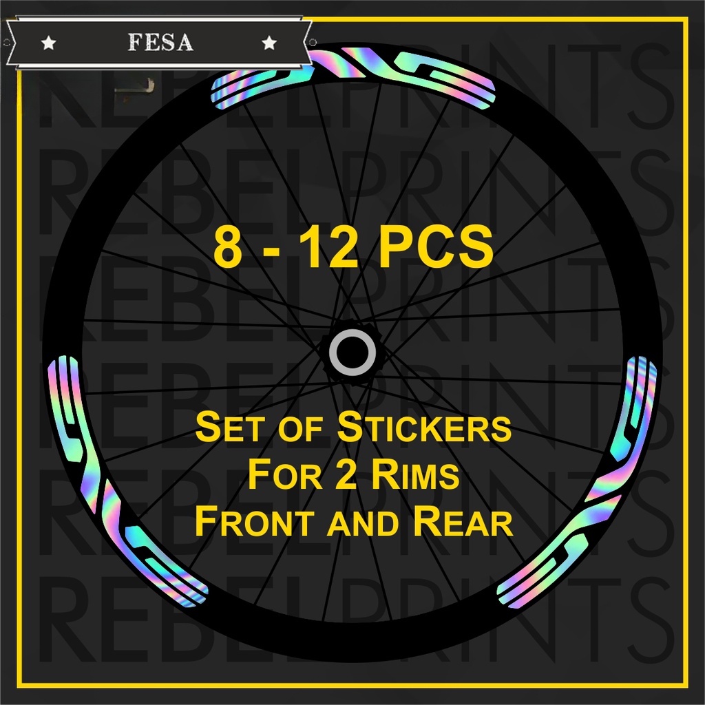 Enve  700c 30mm holographic oil slick wheel rim sticker decal vinyl cho road bike fixie