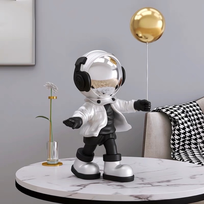 Decor Phòng Khách "Phi Hành Gia Cầm Bóng" đựng mỹ phẩm trái cây trang trí, làm quà tặng sinh nhật khai trương nhiều