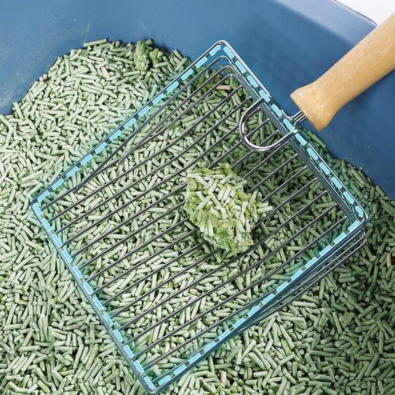 Cat litter spoon với hook pet sifting tay cầm bằng gỗ xẻng litter đồ dùng cho vật nuôi để sàng lọc nhanh cho chó hamster