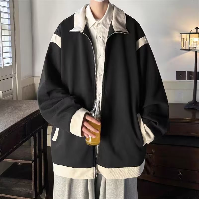 Phong cách genjuku nhật bản xu hướng retro áo khoác dài tay áo khoác rộng rãi mùa thu áo khoác mới cho nam và nữ