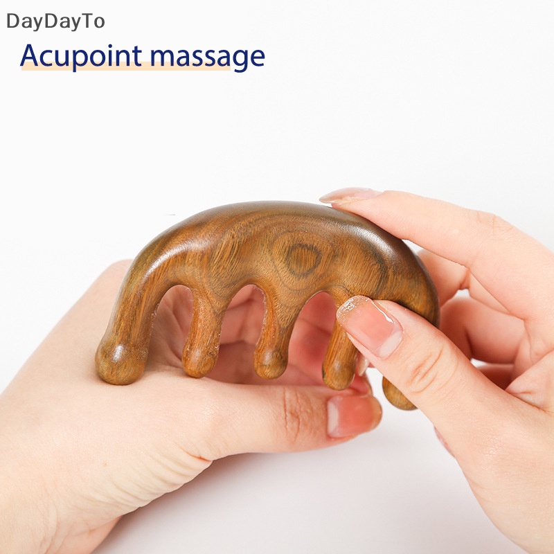 Daydayto head meridian massage comb green sandal liệu pháp châm cứu răng rộng năm.