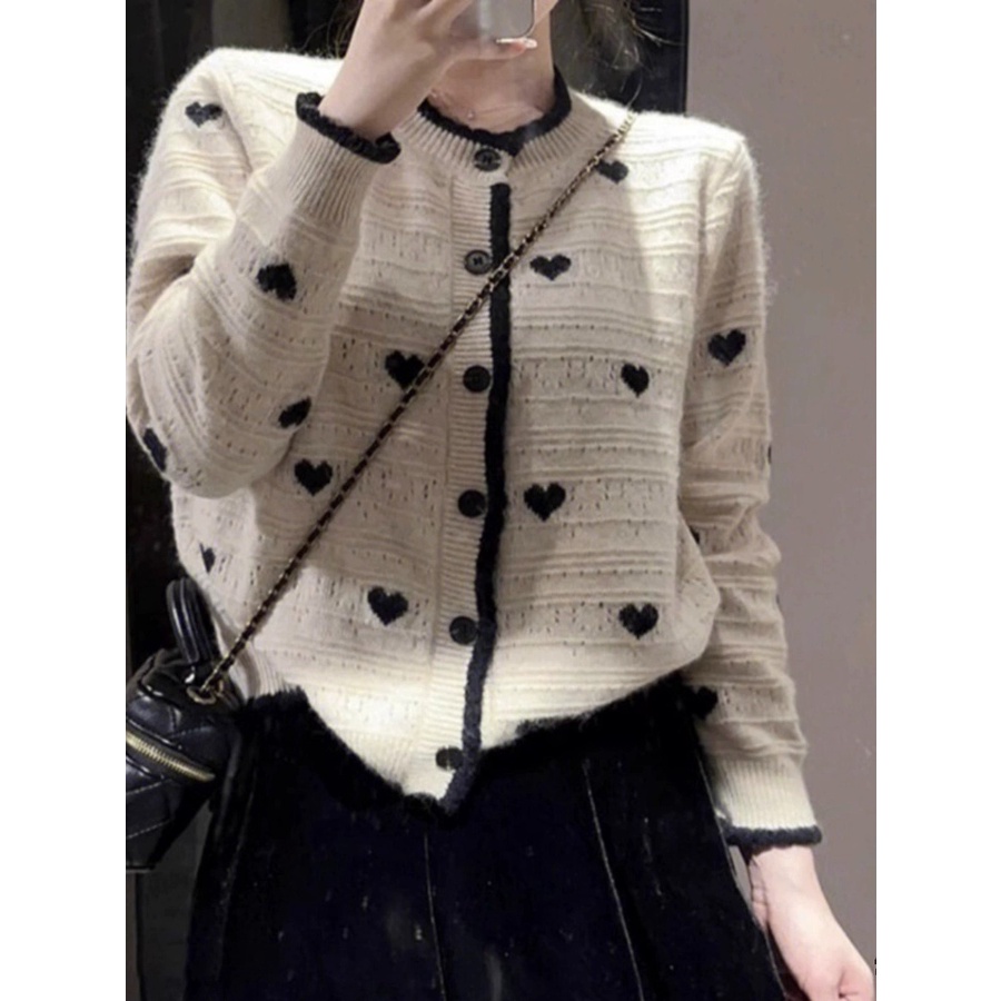Áo Cardigan Dệt Kim Tay Dài Phong Cách Hàn Quốc Thời Trang Mùa Thu 2023