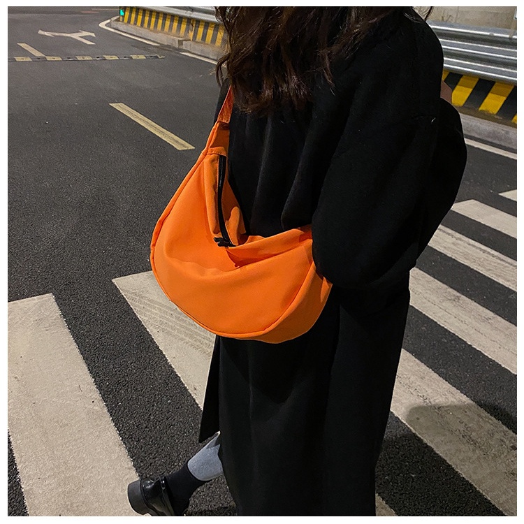 Deere Túi Đeo Chéo Vai Bằng Vải oxford Màu Trơn Sức Chứa Lớn Phong Cách Nhật Bản Đơn Giản Cho Nữ