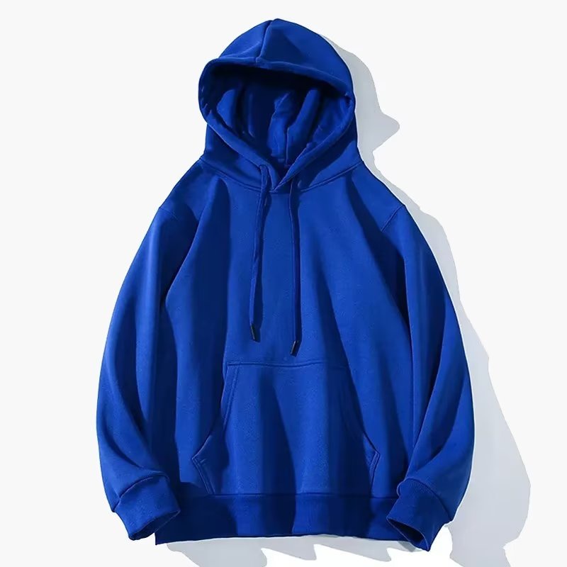 Áo hoodie Tay Dài Dáng Rộng Màu Trơn Phong Cách Hàn Quốc Thời Trang Cho Nam Giới Cỡ m-5xl