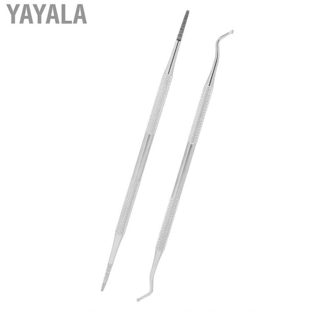 Yayala 2pcs Ingrown Toenail Nail Picker Dual Ends File Cleaner ABE
