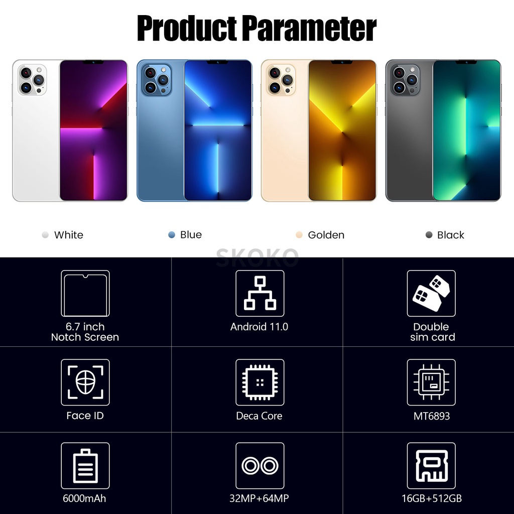 Điện Thoại Di Động black shark 4 pro 5g huawei mate x2 5g Màn Hình Gấp Được Cho iphone 13 pro max