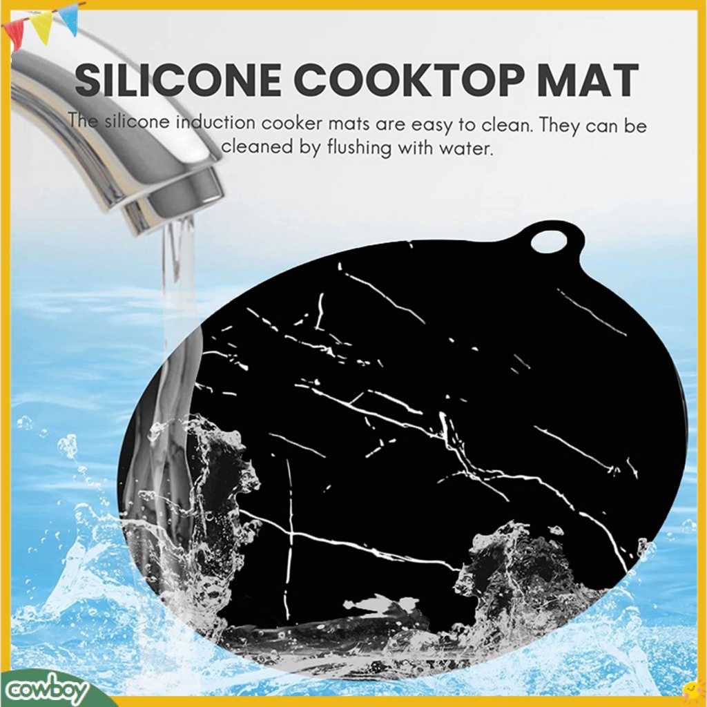 Việt| Hob nắp trên bếp từ tấm lót cách nhiệt silicone có thể tái sử dụng cho bếp từ - bảo vệ dụng cụ nấu ăn phụ kiện nhà bếp lý tưởng