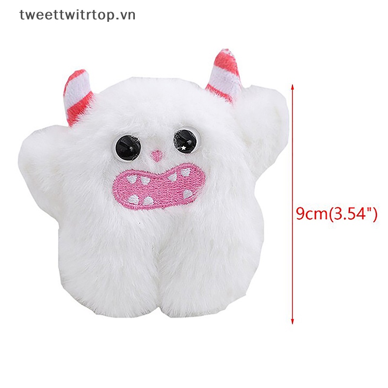 Trtop quái vật tuyết dễ thương móc khóa sang trọng búp bê hoạt hình mặt dây chuyền nhẫn chìa khóa xe hơi ba lô chìa khóa mặt dây chuyền phụ kiện phụ nữ quà tặng vn