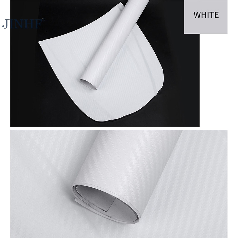 Jinhf 3d sợi carbon vinyl tấm bọc xe hơi cuộn phim dán decal 127x30cm hot