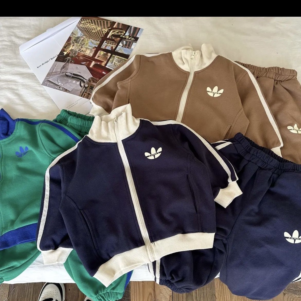 Set Đồ Thể Thao Hai Món Phong Cách Mới Mùa Xuân Thu Cho Bé Trai