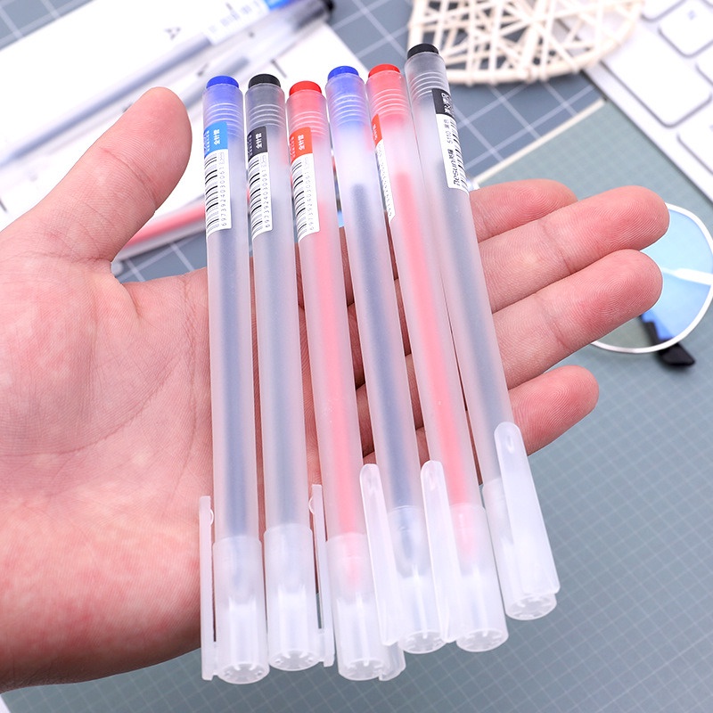 Bút Kí Tên Văn Phòng Làm Việc Dưới Nước / Bút Viết Chữ Ký / Bút Viết Khô Nhanh Trong Suốt 0.5 Kim Mờ / 3 Màu