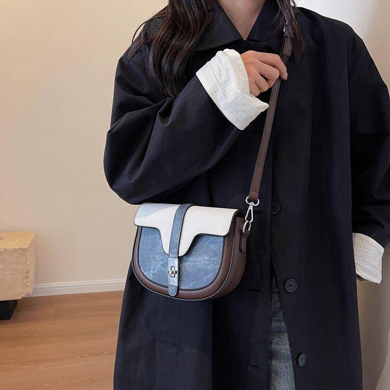 2023 túi xách nữ cao cấp đơn giản túi đeo chéo đẹp phương Tây túi yên ngựa một vai thời trang
