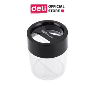 Hộp đựng ghim φ58*75mm deli, đen/xanh - 1 hộp - e9881