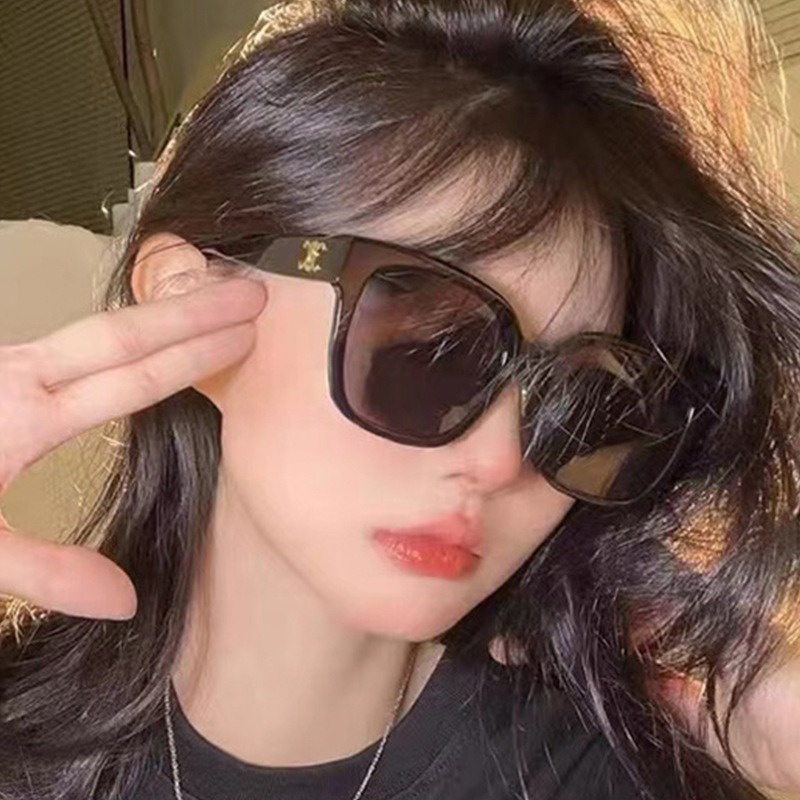 Kính râm gọng vuông ultra-light anti-radiation thời trang âu mỹ cá tính viền dày gọng kính xu hướng thời trang, kính râm nam và nữ hip hop