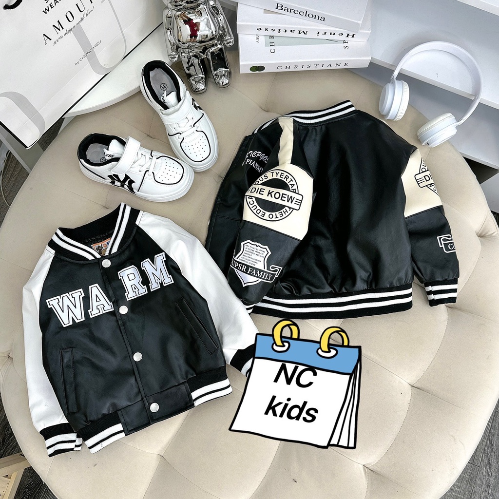 SIZE ĐẠI 8-28KG: ÁO KHOÁC DA 23 KIỂU DÁNG KHỎE KHOẮN CHO BÉ TRAI- AKD23