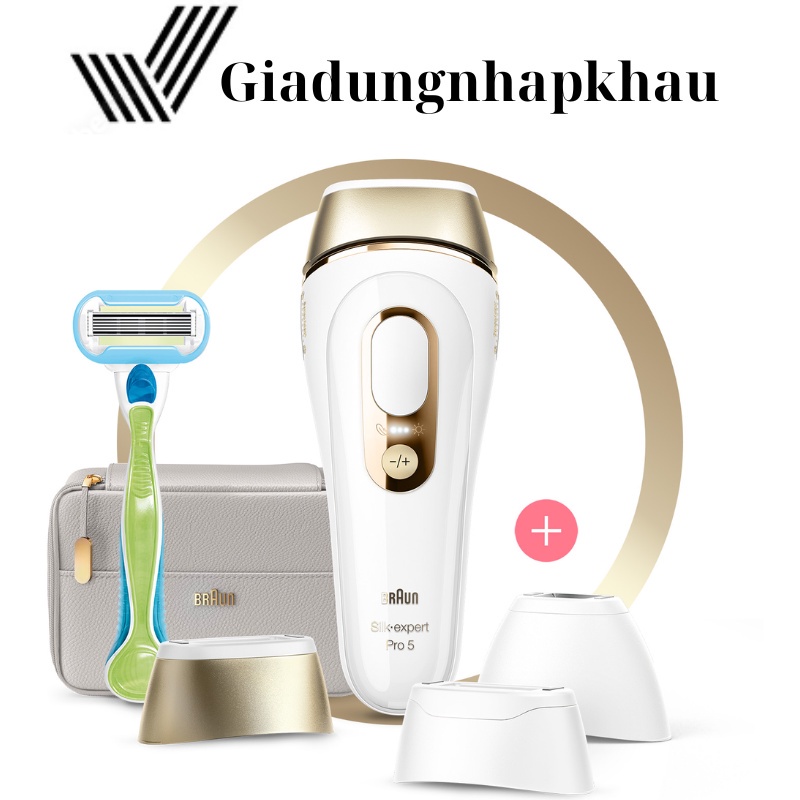 Máy Triệt Lông IPL BRAUN Pro 5 PL5237 / PL5257/ PL5147, Máy Triệt Lông Toàn Thân, Made In UK, BH 12 Tháng