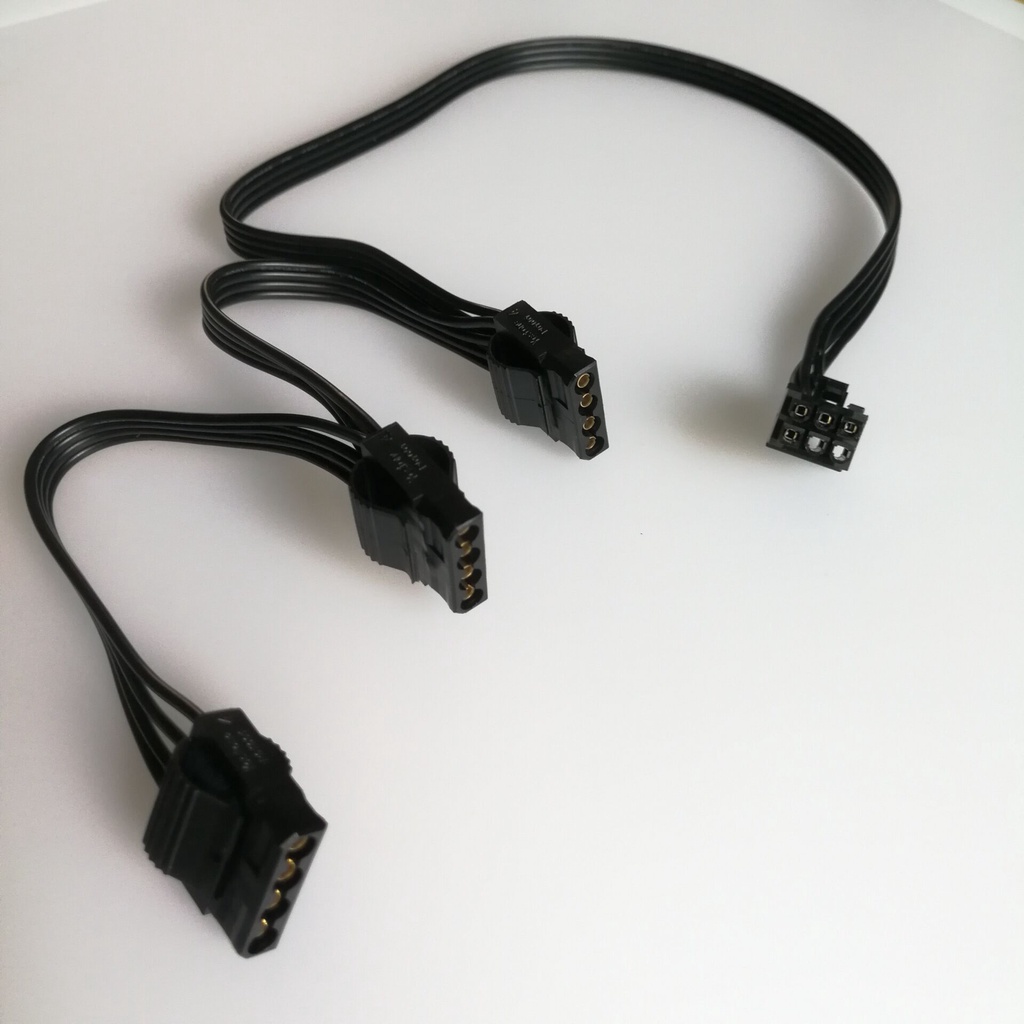 6Pin Sang Quạt DVD HDD 3 Cổng Molex 4Pin D Nam Ổ Cắm Điện Cáp Cho ATX PSU RM1000X RM750X 850X RMX Se