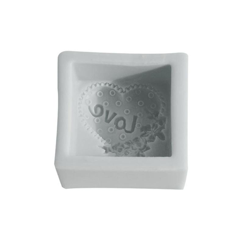 Khuôn Silicone Làm Xà Phòng Thủ Công 3D Hình Trái Tim